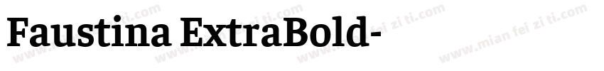 Faustina ExtraBold字体转换